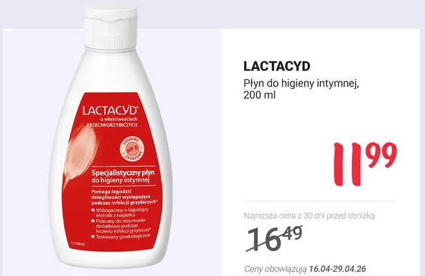 Płyn do higieny intymnej przeciwgrzybiczny promocja w Rossmann