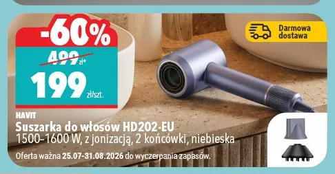 Suszarka do włosów Havit HD202-EU promocja w Biedronka Home