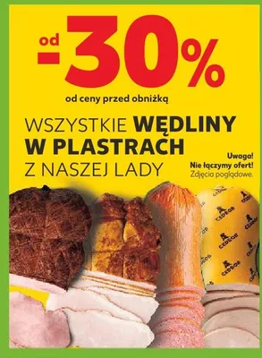Wędliny w plastrach z naszej łady promocja w Kaufland