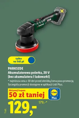 Akumulatorowa polerka 20V (bez akumulatora i ładowarki) promocja w Lidl