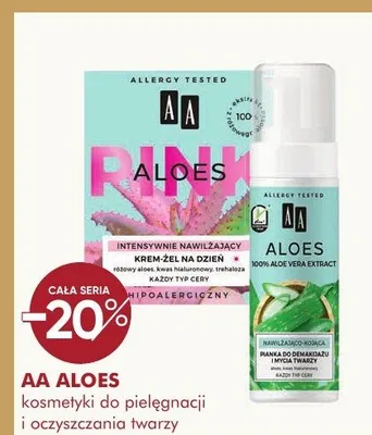Kosmetyki do pielęgnacji i oczyszczania twarzy Aloes promocja w Super-Pharm