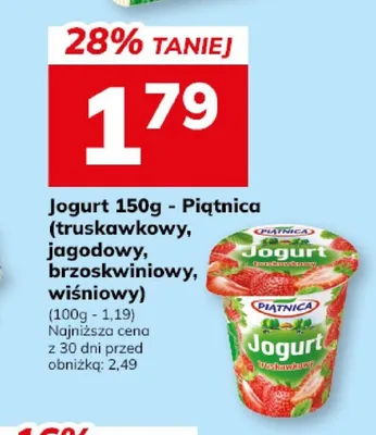 Jogurt jagodowy Piątnica promocja w Hitpol