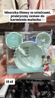 Miseczka ze sztućcami dla dziecka Disney promocja w Pepco