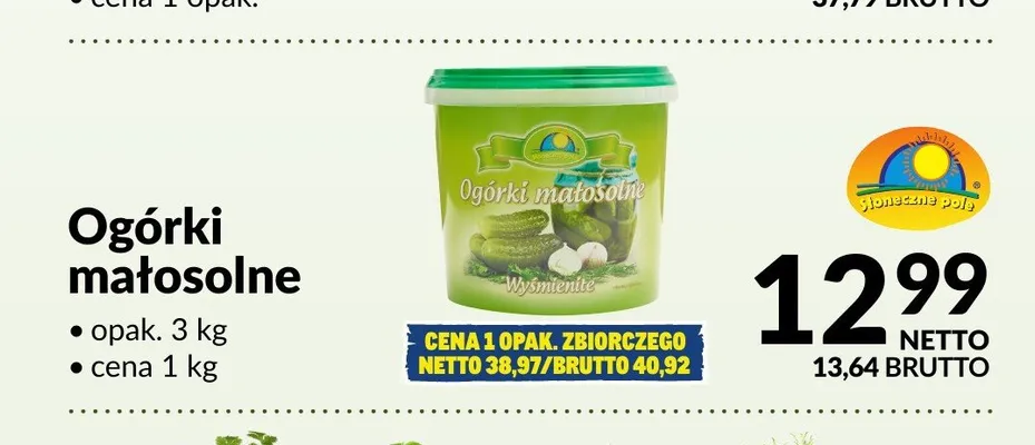Ogórki małosolne promocja w Makro