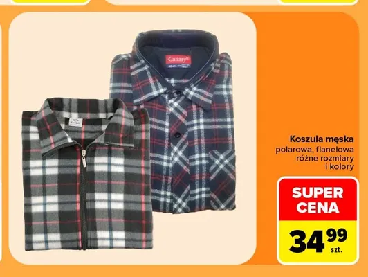 Koszula męska flanelowa promocja w Carrefour