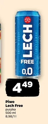 Piwo Lech Free 0,0 promocja w Netto
