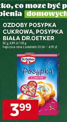 Ozdoby posypka cukrowa porta biała Dr.Oetker 80g promocja w Stokrotka