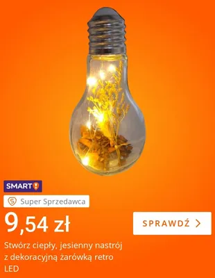 Żarówka dekoracyjna retro LED promocja w Allegro