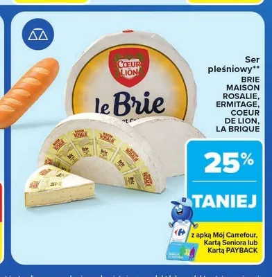 Ser pleśniowy Brie Maison Rosalie promocja w Carrefour