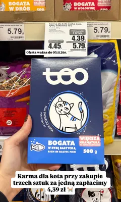 Karma dla kota Teo bogata w rybę bałtycką promocja w Dino