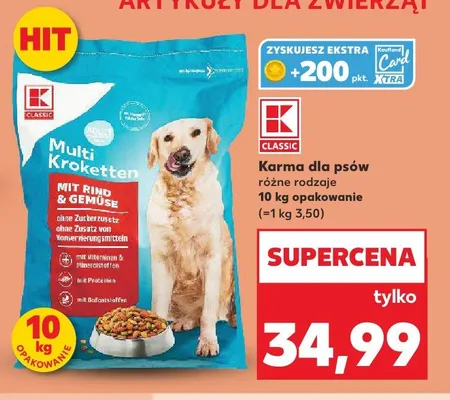 Karma dla psów K-Classic Multi Kroketten 10kg promocja w Kaufland