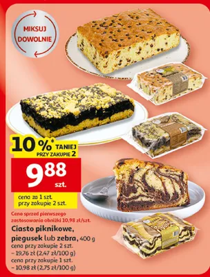 Ciasto piknikowe zebra promocja w Auchan