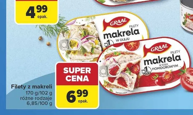 Filety z makreli Graal w oleju promocja w Carrefour