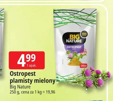 Ostropest plamisty mielony Big Nature promocja w Leclerc