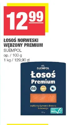 Łosoś norweski wędzony Premium Suempol promocja w SPAR