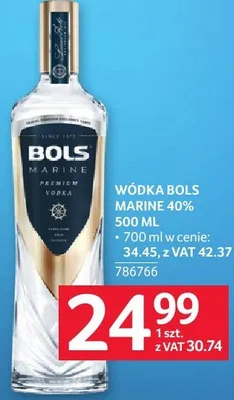 Wódka Bols 40% 500 ml promocja w Selgros