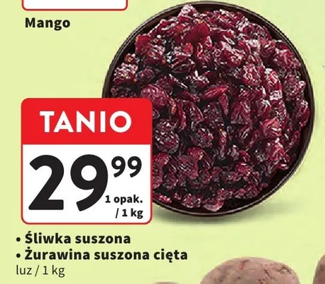 Żurawina suszona cięta promocja w Intermarche