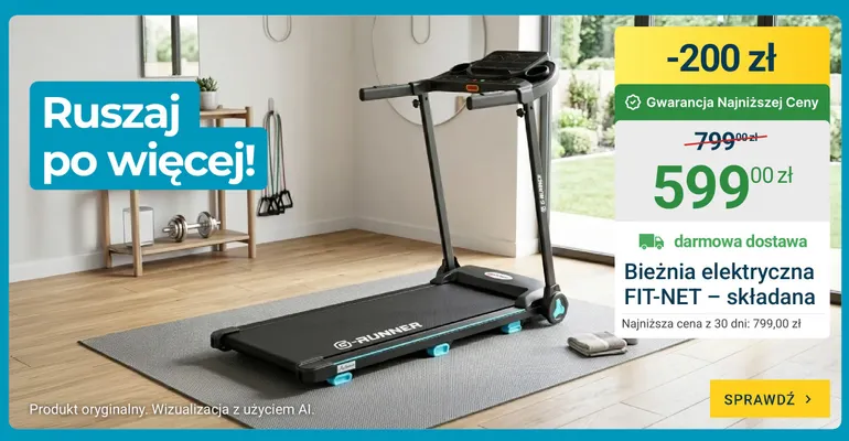 Bieżnia elektryczna FIT-NET składana promocja w ERLI