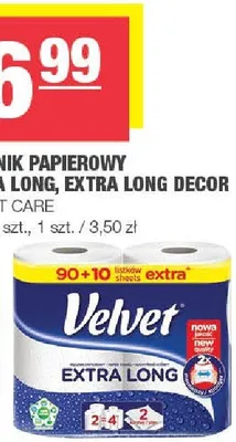 Ręcznik papierowy Extra Long, Extra Long Decor promocja w SPAR