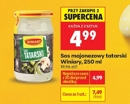 Sos majonezowy tatarski promocja w Biedronka