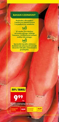 Banan czerwony na wagę promocja w Biedronka