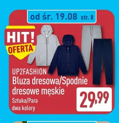 Spodnie dresowe męskie Up2fashion promocja w Aldi