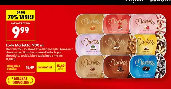 Lody blueberry cheesecake Marletto promocja w Biedronka