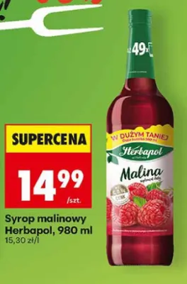 Syrop malinowy Herbapol promocja w Biedronka
