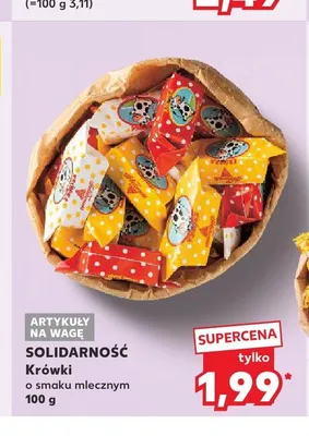 Krówki o smaku mlecznym Solidarność promocja w Kaufland