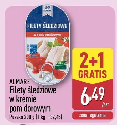 Filety śledziowe w kremie pomidorowym promocja w Aldi