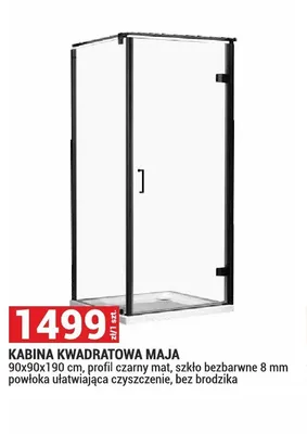 Kabina prysznicowa kwadratowa Maja promocja w Merkury Market