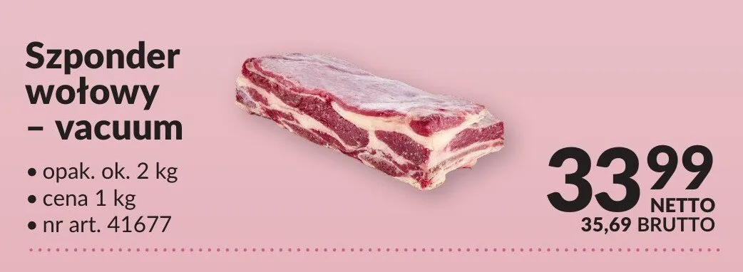 Szponder wołowy vacuum promocja w Makro