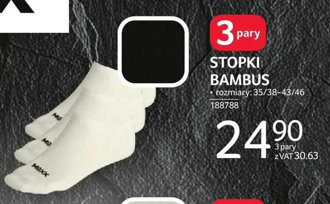 Stopki bambus MEXX 3-pak promocja w Selgros