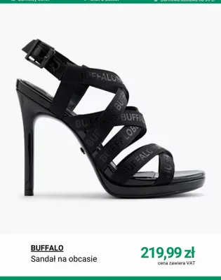 Sandał na obcasie BUFFALO promocja w Deichmann