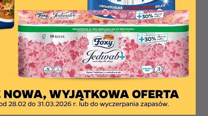 Papier toaletowy Jedwab, 10 rolek promocja w Netto