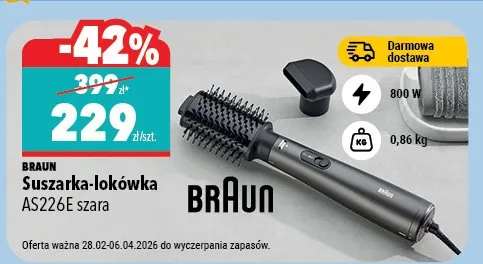 Suszarka-lokówka AS226E szara Braun promocja w Biedronka Home