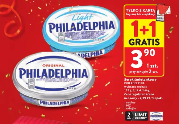 Serek śmietankowy Philadelphia Light promocja w Intermarche
