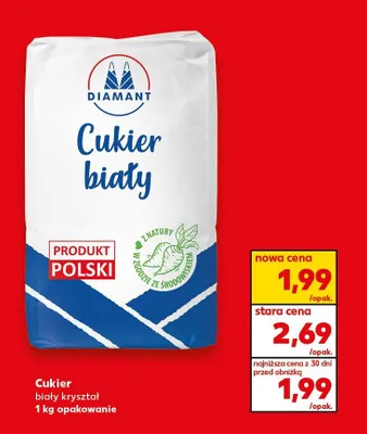 Cukier biały 1 kg  promocja w Kaufland