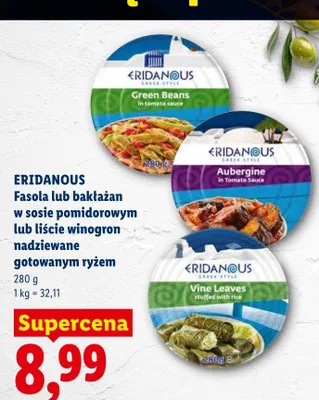 Fasola w sosie pomidorowym Eridanous promocja w Lidl
