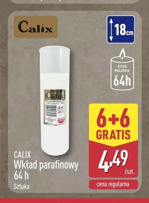 Wkład parafinowy 64 h Calix promocja w Aldi