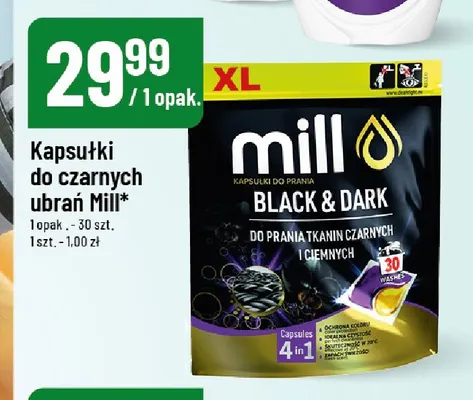 Kapsułki do czarnych ubrań Mill promocja w POLOmarket