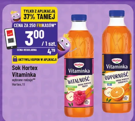 Sok Vitaminka wybrane rodzaje promocja w POLOmarket