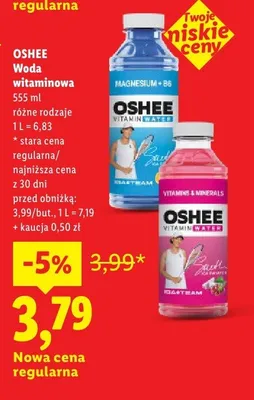 Woda witaminowa Oshee promocja w Lidl