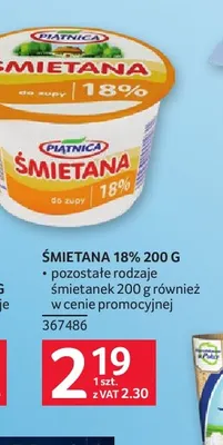 Śmietana Piątnica 18% promocja w Selgros