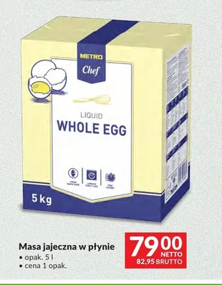 Masa jajeczna w płynie METRO Chef promocja w Makro
