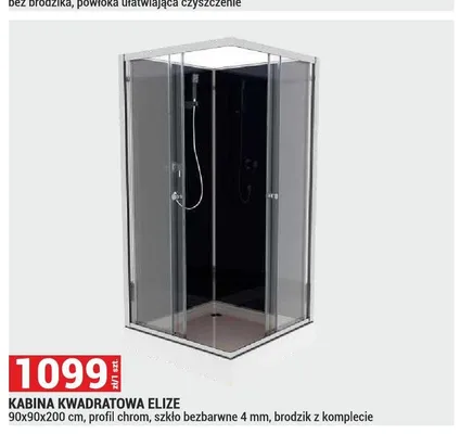 Kabina kwadratowa Elize promocja w Merkury Market