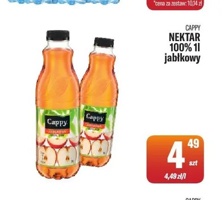 Nektar 100% Cappy jabłkowy promocja w Tomi Markt
