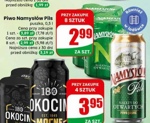Piwo Okocim Mocne puszka promocja w Dino