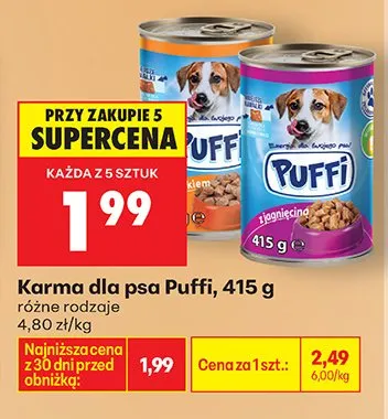 Karma dla psa różne rodzaje promocja w Biedronka