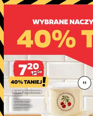 Kubek emaliowany 1.4 l promocja w Netto